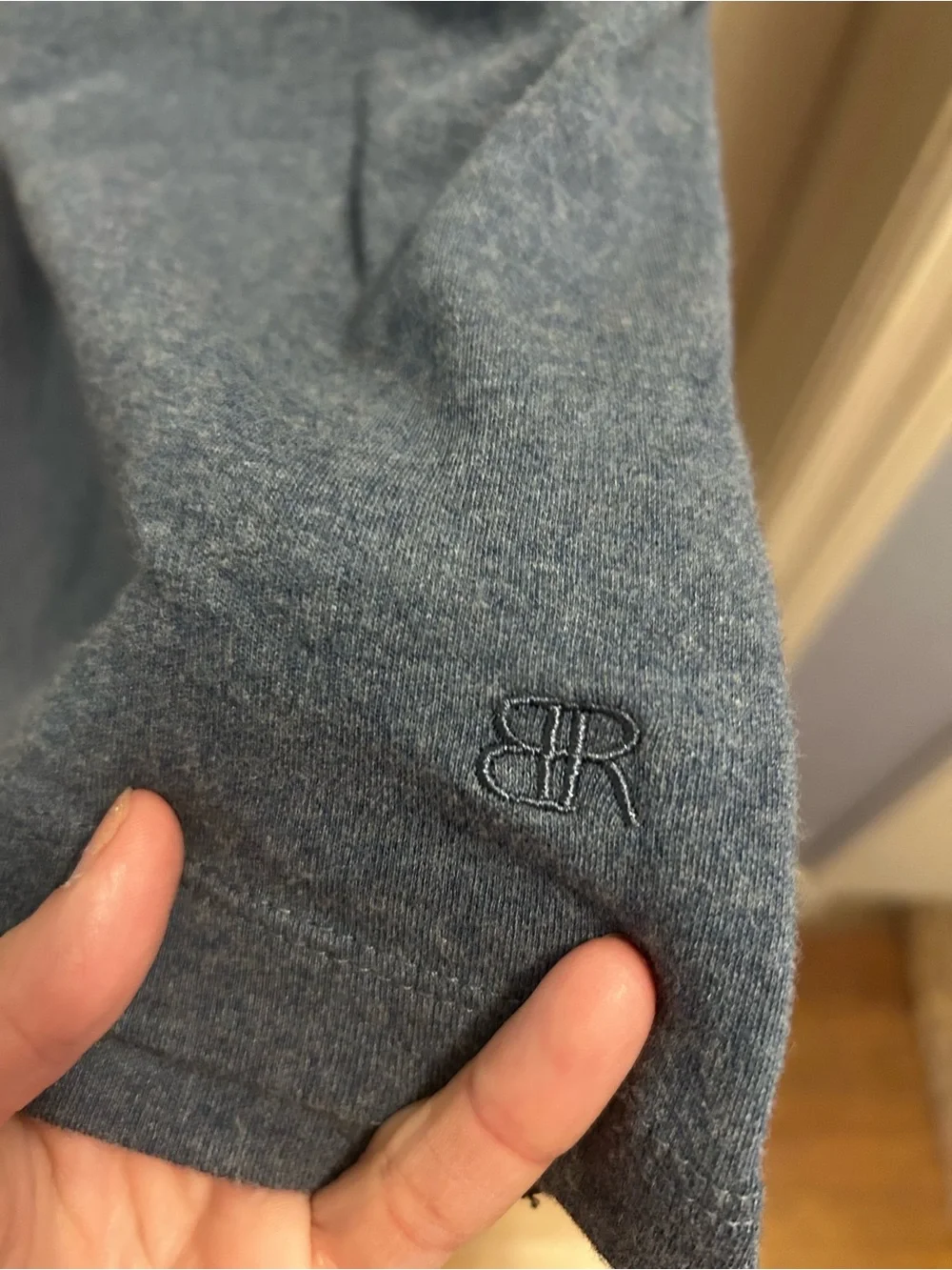 Banana Republic Men's Heathered Blue Polo 100% Cotton Casual